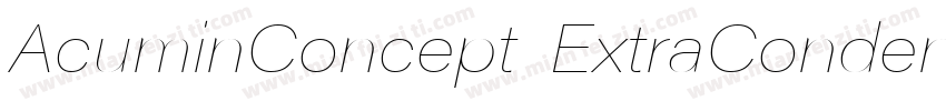 AcuminConcept ExtraCondensedSemibol字体转换
